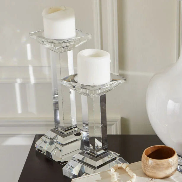 Crystal Pillar Candle Holder