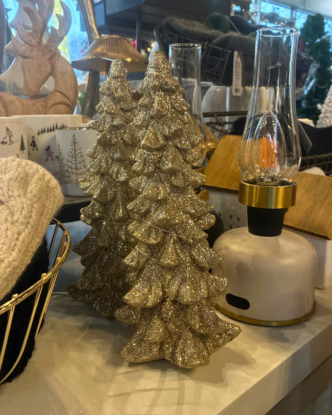 10" Gold Glitter Tree