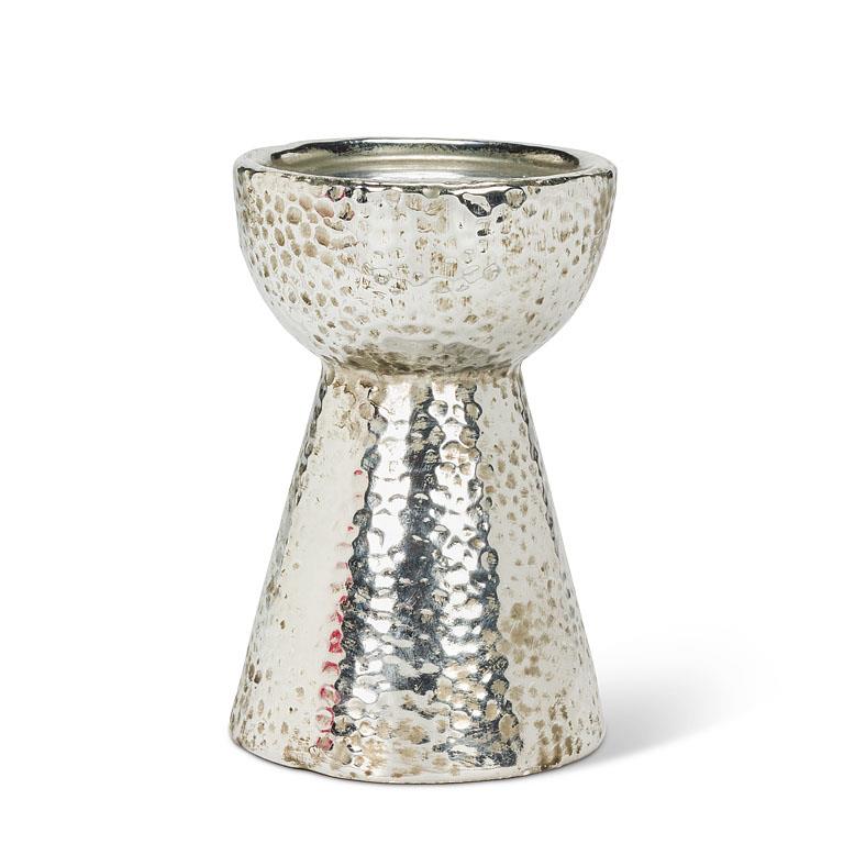 Hammered Pillar Candle Holder