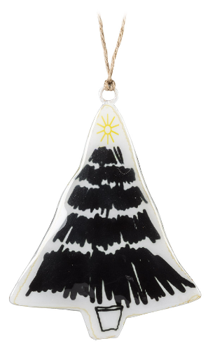 Modern Metal Christmas Tree Ornament