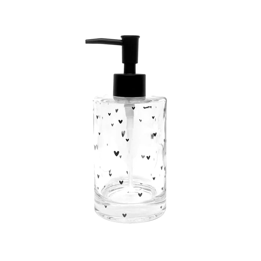 With Love Single Glass Soap Dispenser