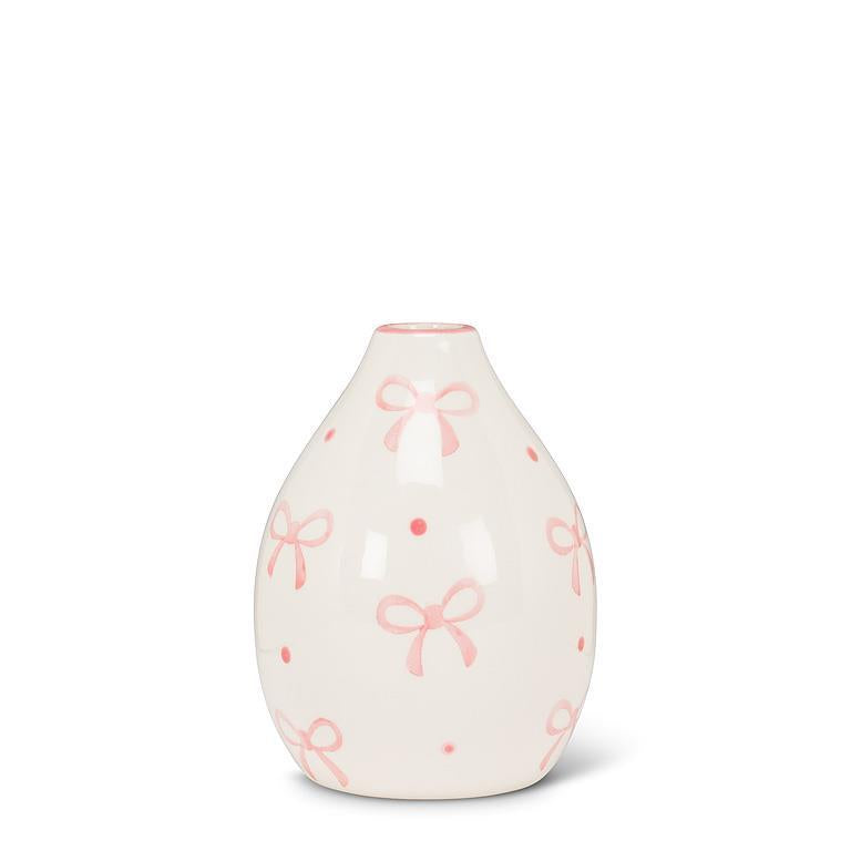 Pink Bow Bud Vases