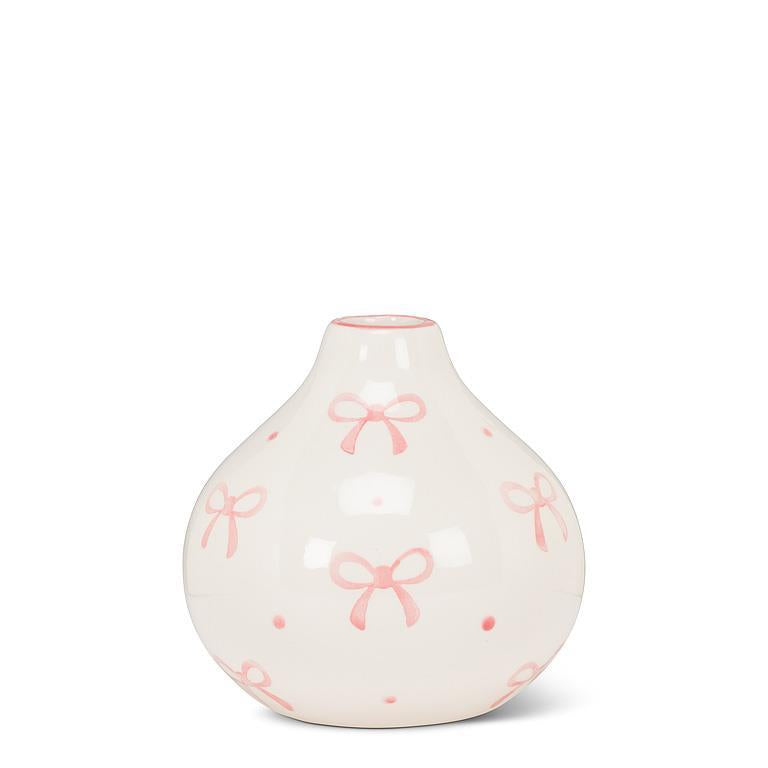 Pink Bow Bud Vases