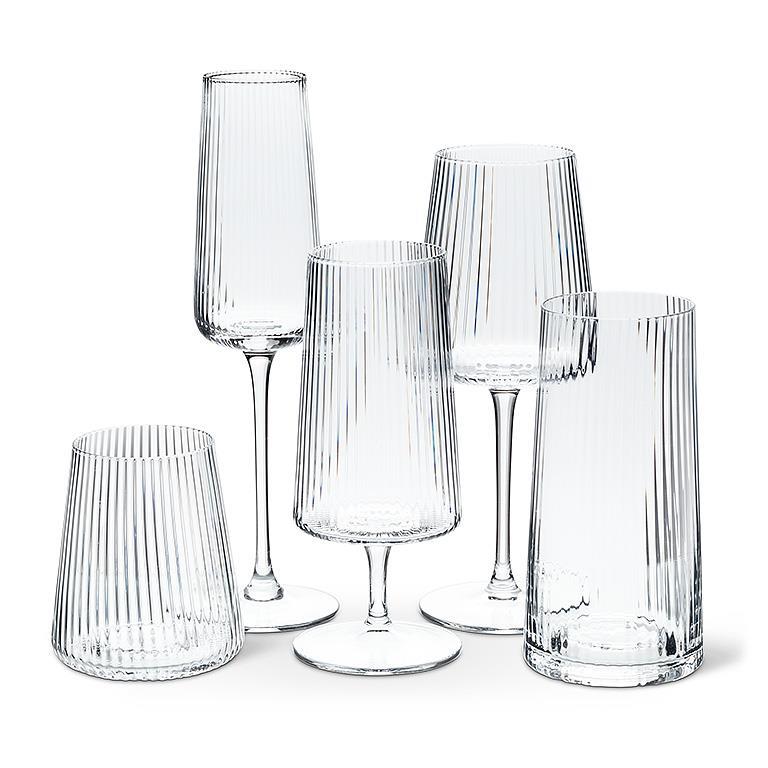Lined Optic Glassware