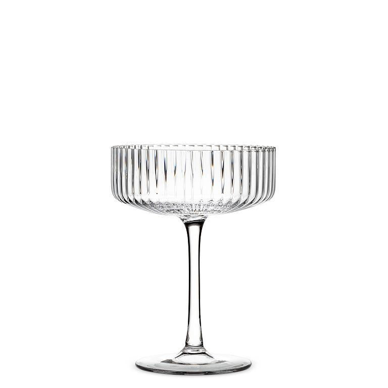 Lined Optic Glassware