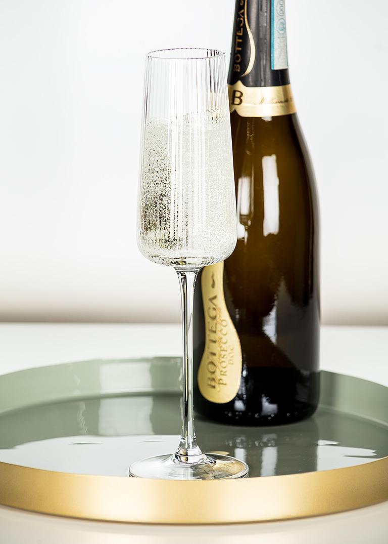 Lined Optic Glassware