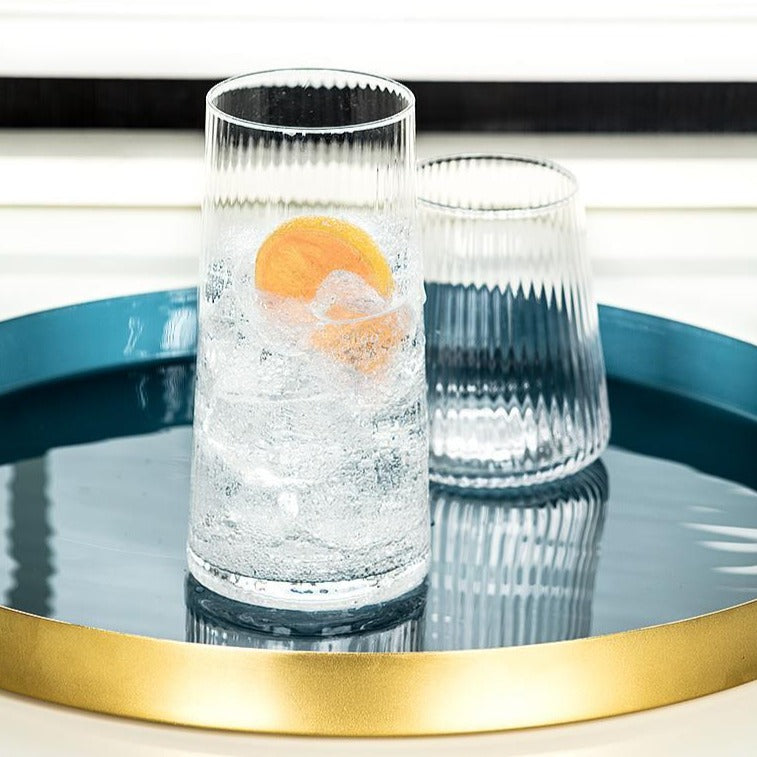 Lined Optic Glassware