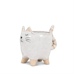 White Cat Pot