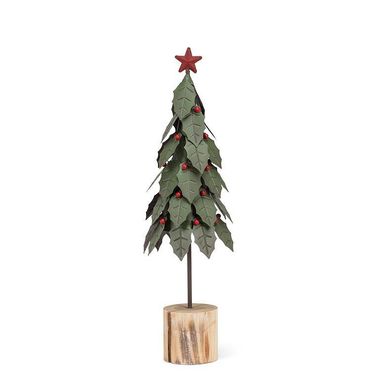 Holly Tree on Log Base
