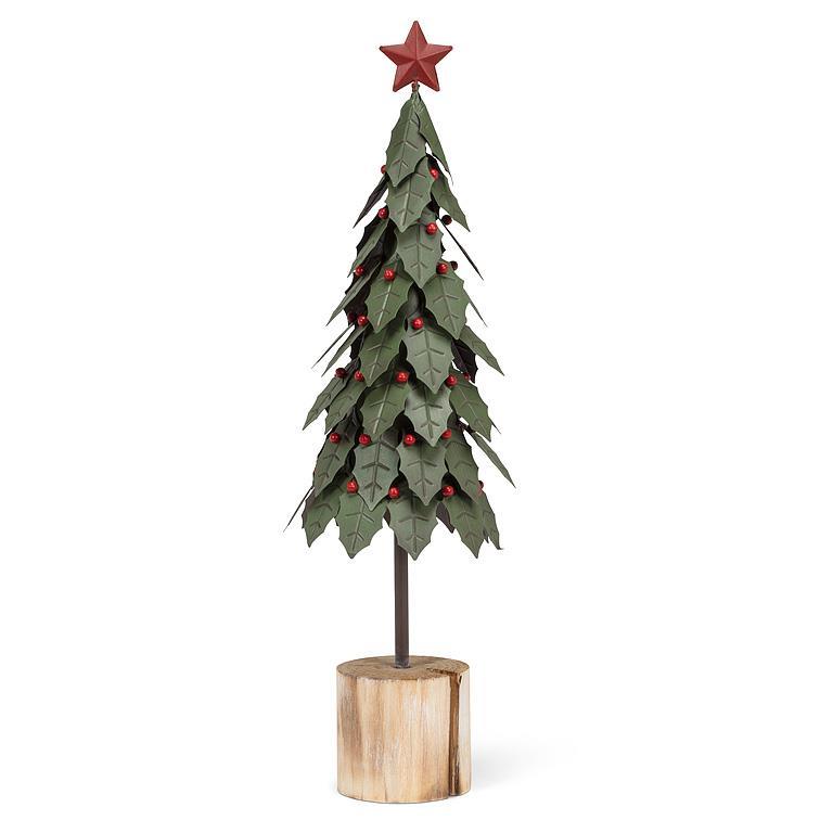 Holly Tree on Log Base