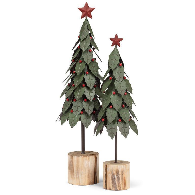 Holly Tree on Log Base