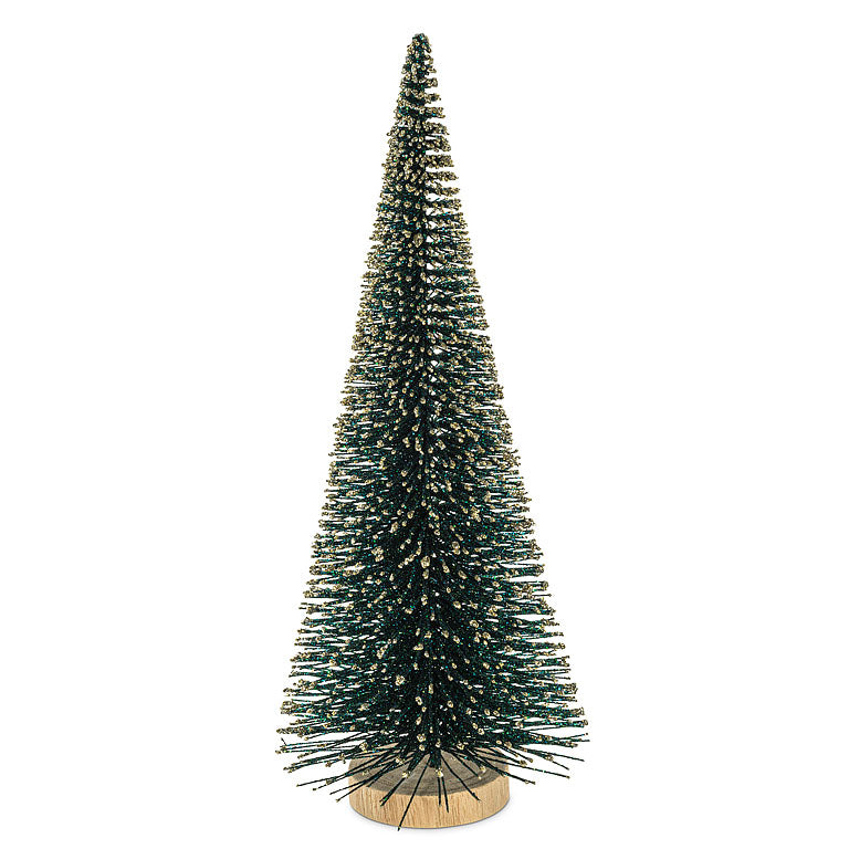 Green Brush Tree with Glitter