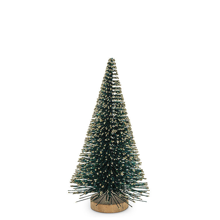 Green Brush Tree with Glitter