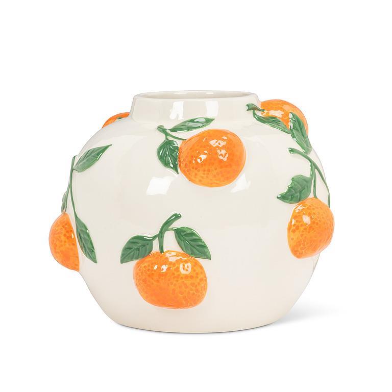 Round Vase with Oranges