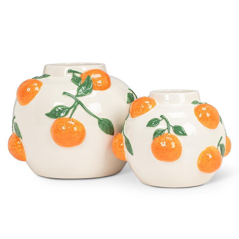 Round Vase with Oranges