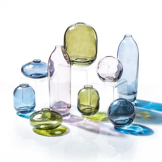Coloured Glass Bud Vases