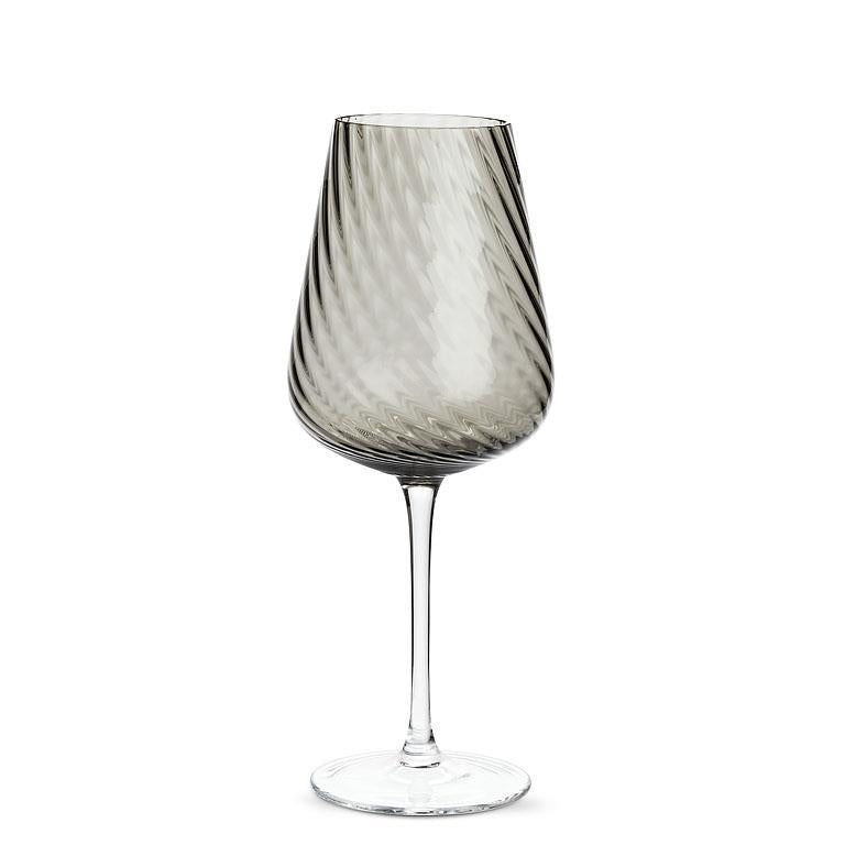 Twist Optic Black Stained Glassware