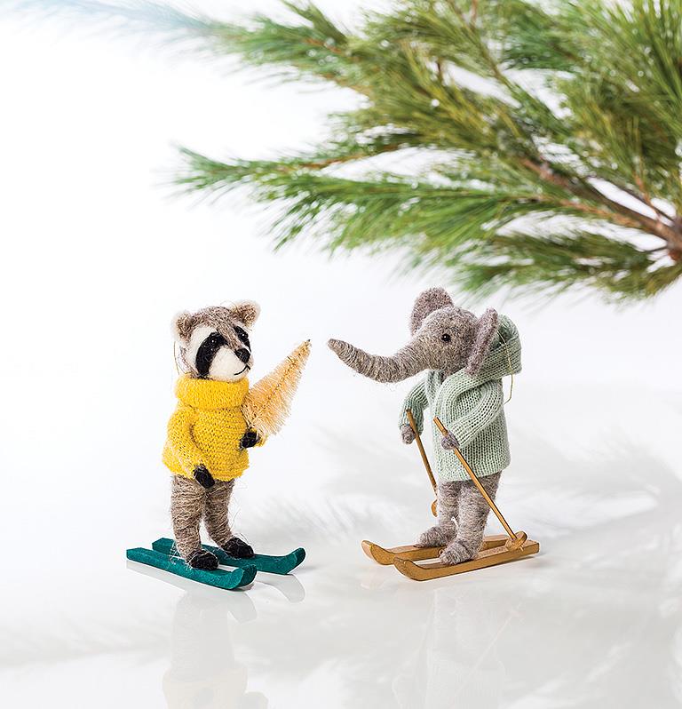 Skiing Elephant Ornament