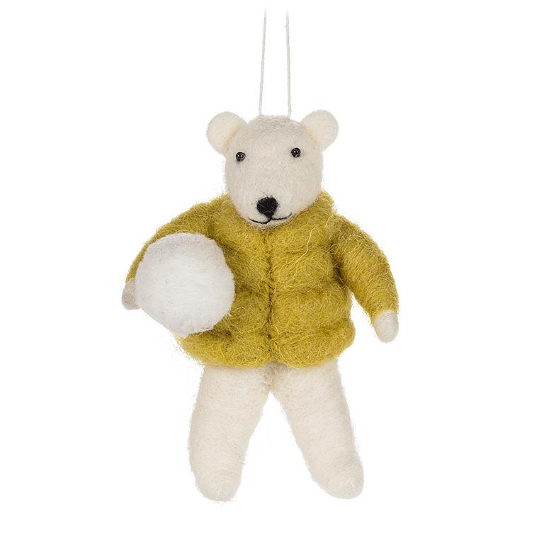 Animals in Puffy Coat Ornament