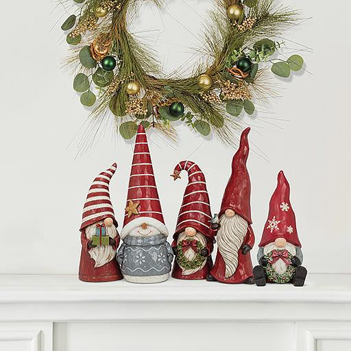 Sitting Gnome with Wreath