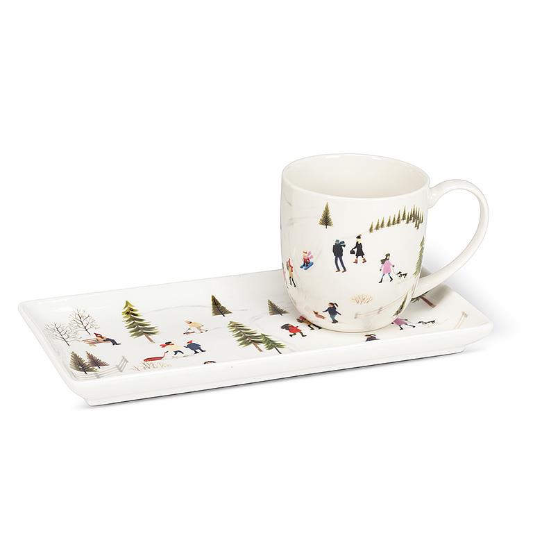 Outdoor Village Belly Mug