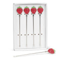 Strawberry Cocktail Picks Set of 4
