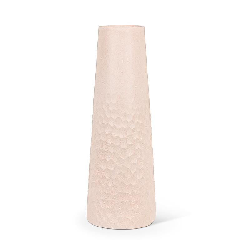 Soft Pink Chisel Base Slender Vase