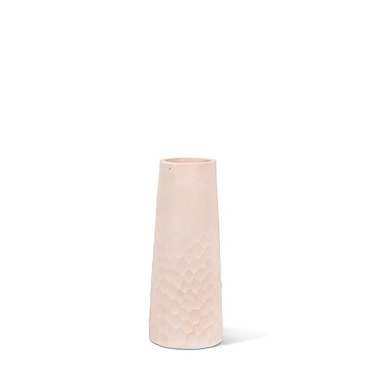 Soft Pink Chisel Base Slender Vase