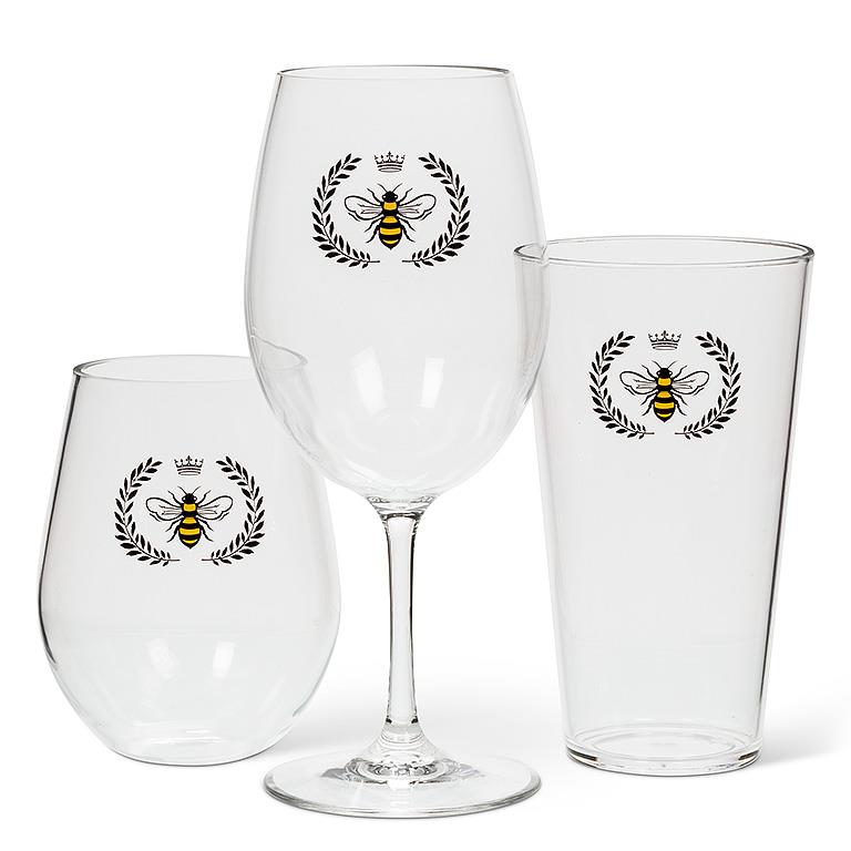 Acrylic Bee Crest Cups
