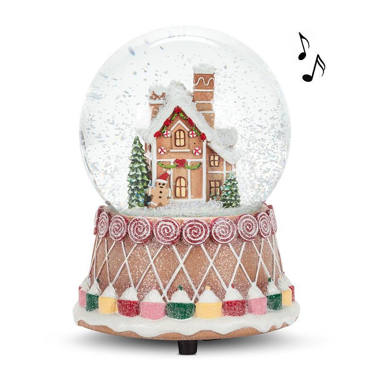Gingerbread Snow Globe With Music