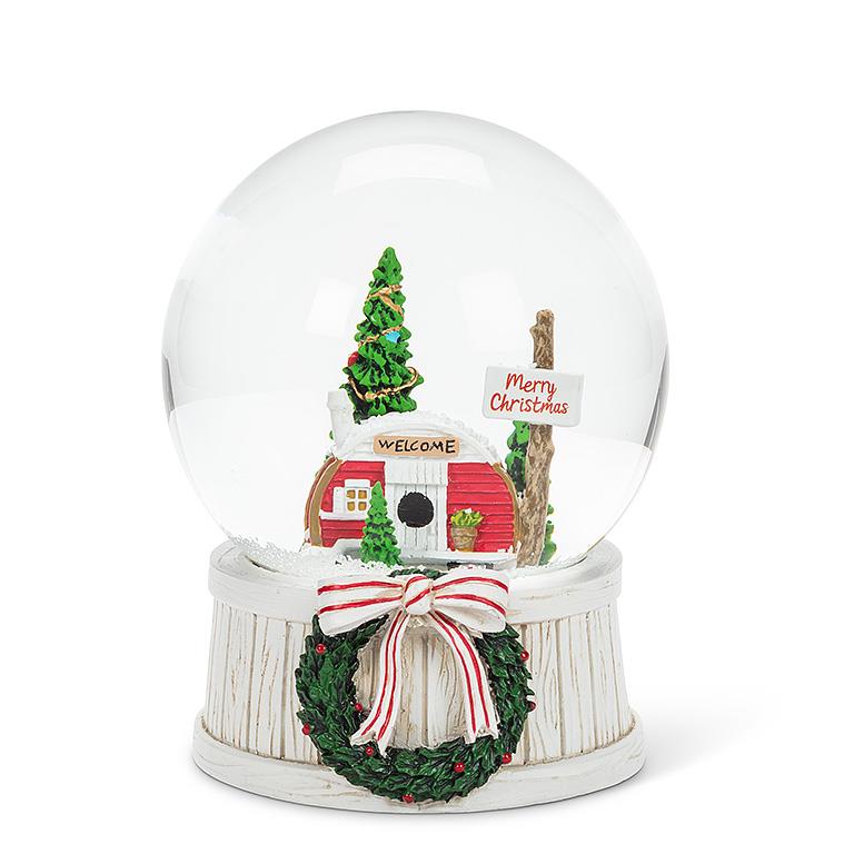 Camper Snow Globe with Music