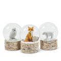 Mini Animal Snow Globes with Wood Base