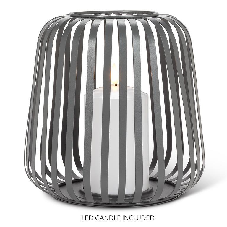 Cage Lantern with LED Candle