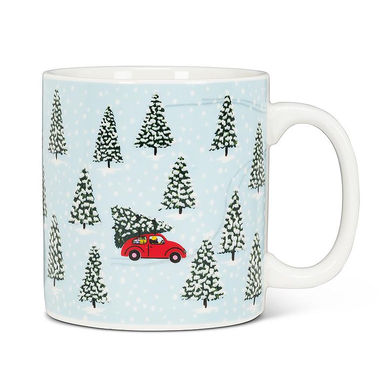 Red Car & Tree Jumbo Mug