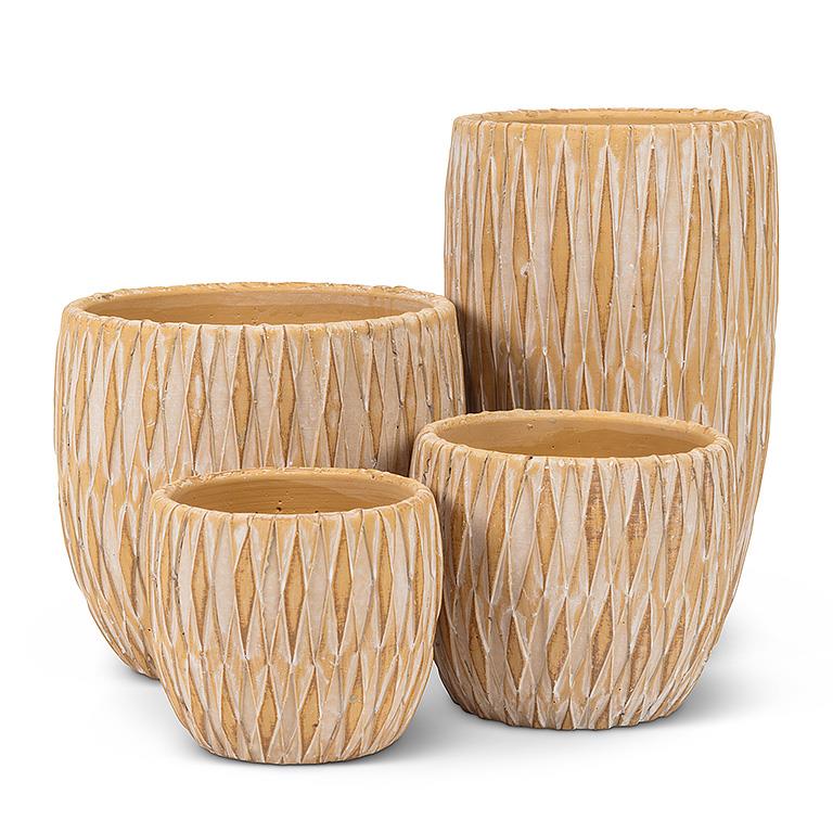 Textured Tan Pot