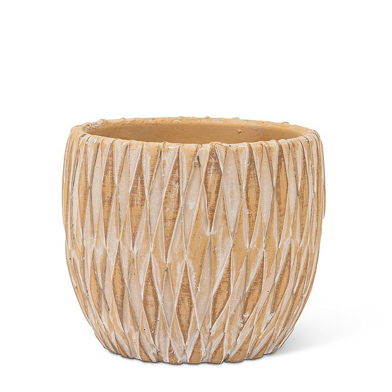 Textured Tan Pot
