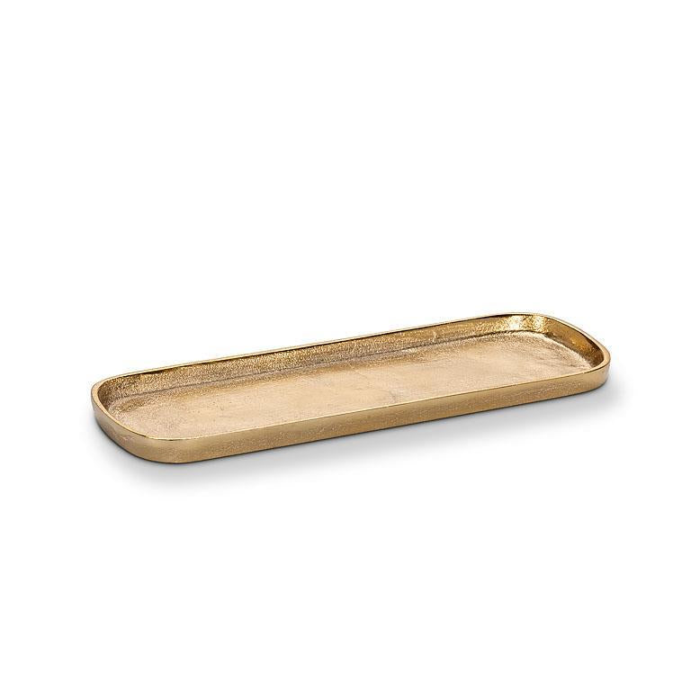 Gold Finish Oval Tray