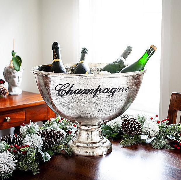 Jumbo Champagne Pedestal Bowl - 18"D