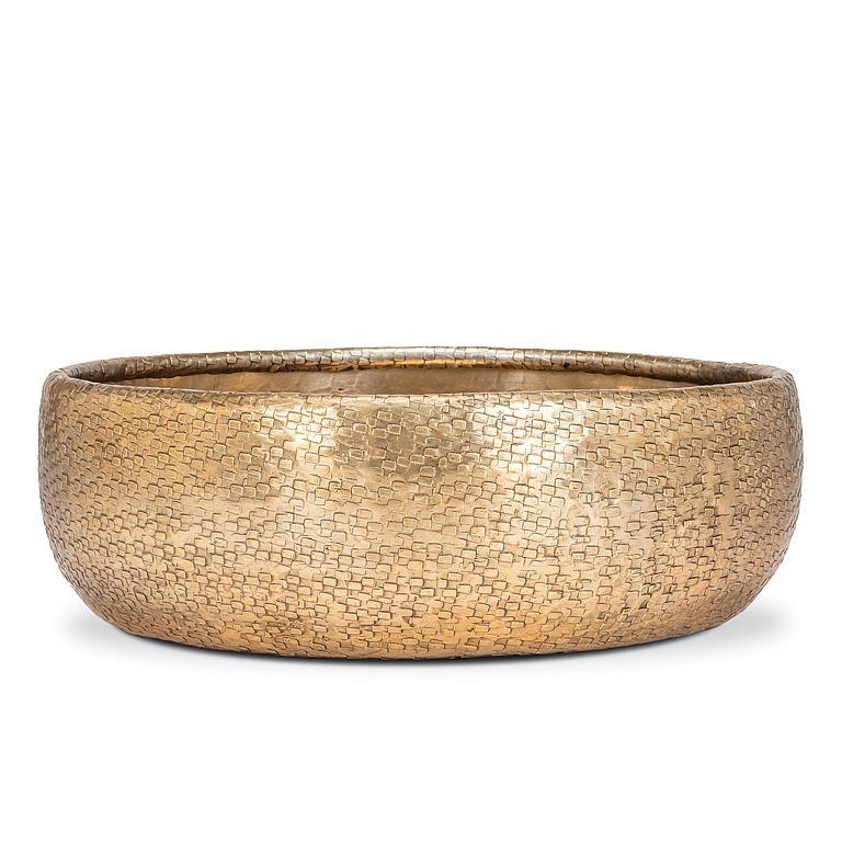 Large Low Hammered Bowl