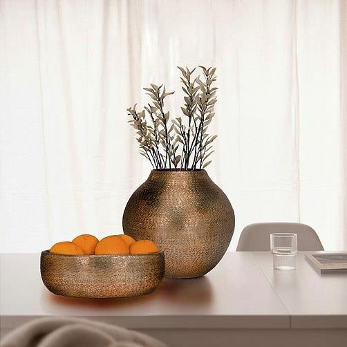 Large Low Hammered Bowl