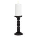 Turned Wood Pillar Candle Holder