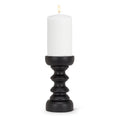 Turned Wood Pillar Candle Holder