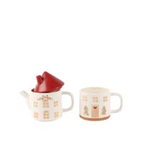 Happy Home Stacked Tea & Mug Set