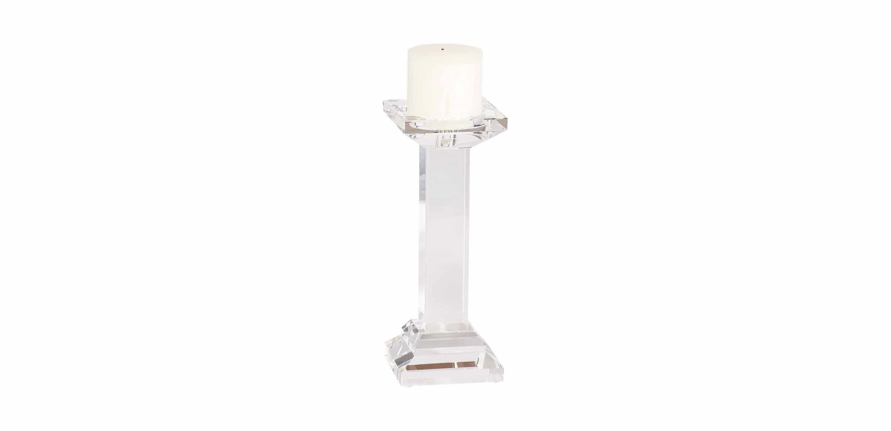Crystal Pillar Candle Holder