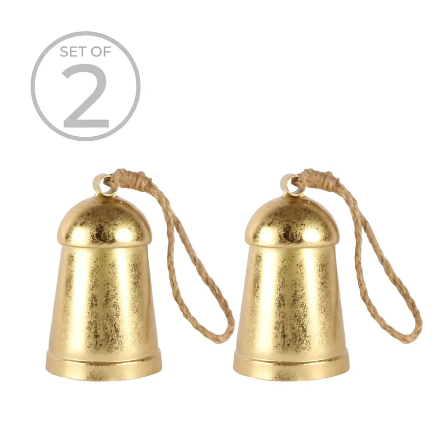 Golden Ornament Bell Set of 2