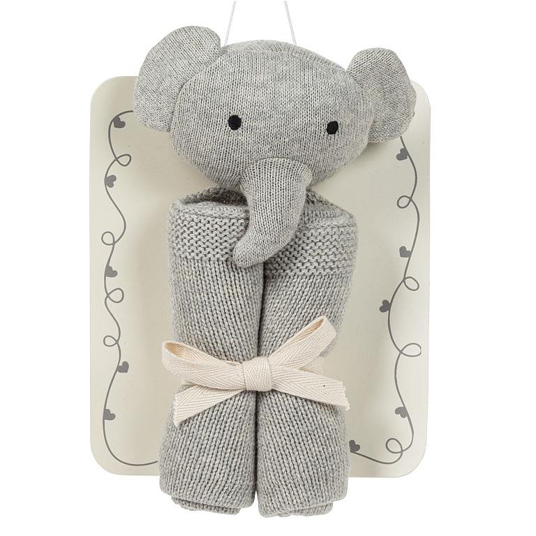 Elephant Cuddle Cloth Grey