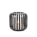 Black Ribbed Candleholder
