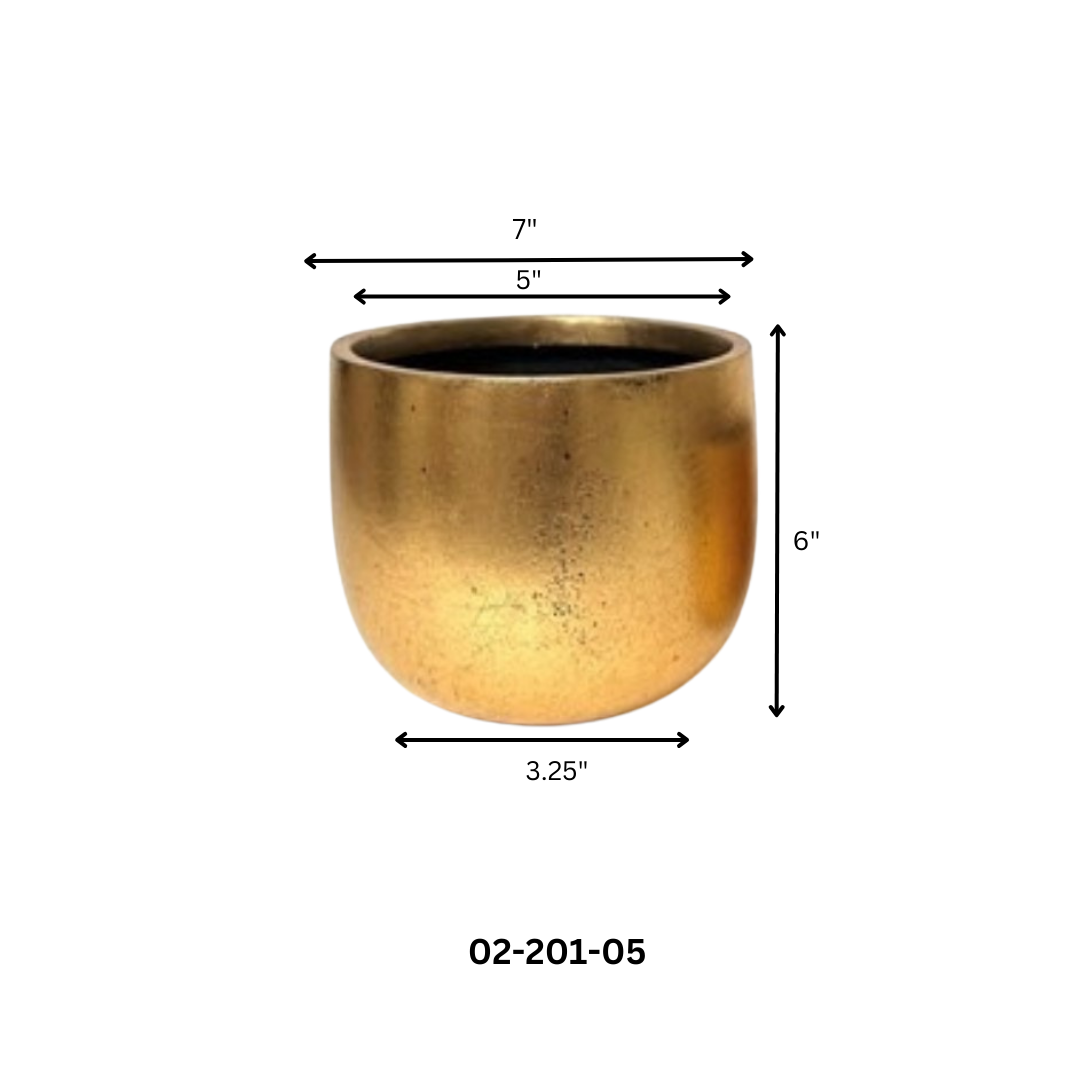 Gold Cylinder pot