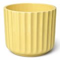 Shiny Yellow Ribbed Dolomite Pot 4"