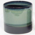 Teal and Black Glazed Ceramic Pot Assorted